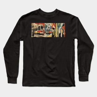 The Art of Trams - Soviet Realism Style #002 - Mugs For Transit Lovers Long Sleeve T-Shirt